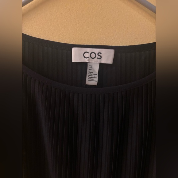 COS Navy Pleated Maxi Dress - Picture 4 of 4